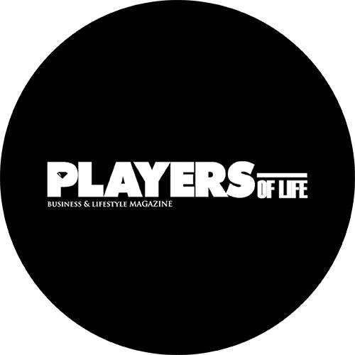 Logo de la revista Players of Life, medio especializado en negocios, estilo de vida y liderazgo en México y Latinoamérica.