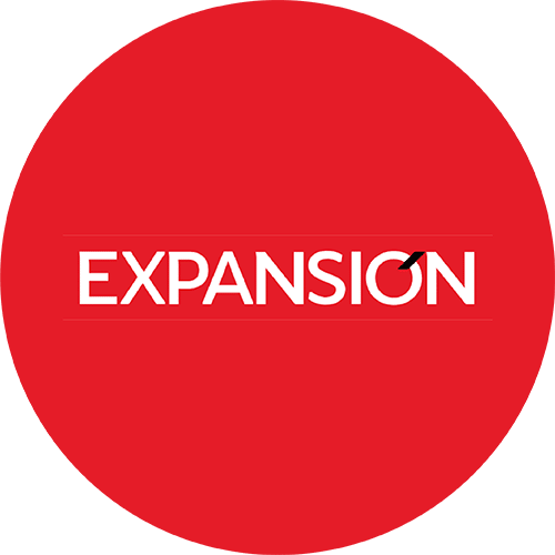 Logo de la revista Expansión, medio de comunicación en México especializado en negocios, finanzas y tendencias.