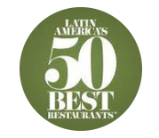 Official logo of Latin America’s 50 Best Restaurants, an international recognition of the region’s best restaurants.