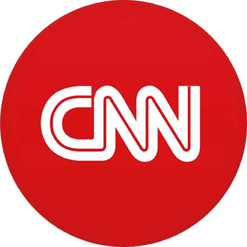 The logo of CNN, a globally recognized international news network, which has featured KOLI in its food coverage, highlighting its innovative culinary offerings and global reach.