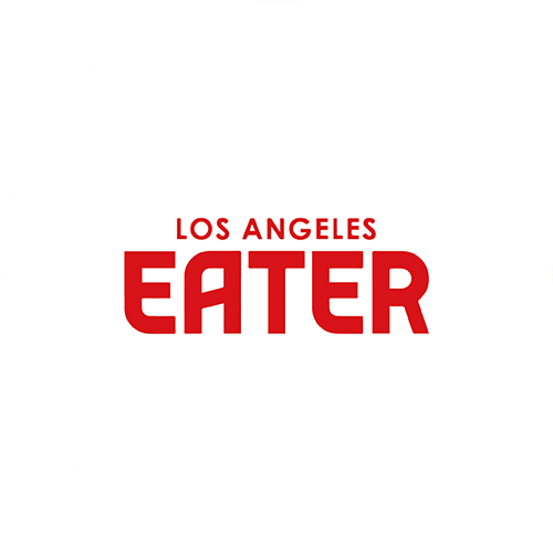 Logo of Los Angeles Eater, a food-focused publication that highlights trends, chefs, and culinary experiences, showcasing KOLI’s international recognition in the food scene.