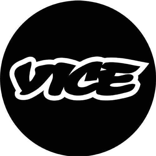 The logo of VICE, an international media and contemporary culture outlet, featuring a distinctive black-and-white typographic design.
